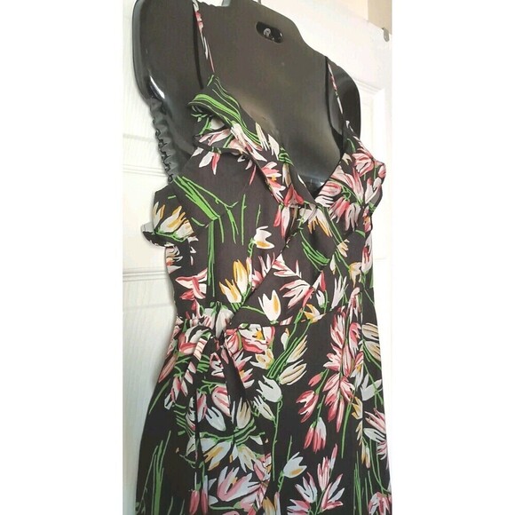 Likely Tulip Rae Wrap Dress Size 6 Ruffled Floral Asymmetric Maxi Lined Party - Picture 7 of 10